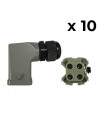 Multipoint connector 3 connections - 10 items