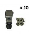 Multipoint connector 3 connections - 10 items