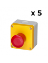 Boîtes de bouton d'arrêt d'urgence - lot de 5